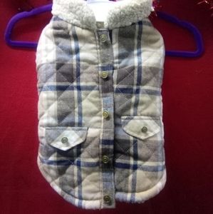 NWOT Brown Plaid Coat for dogs